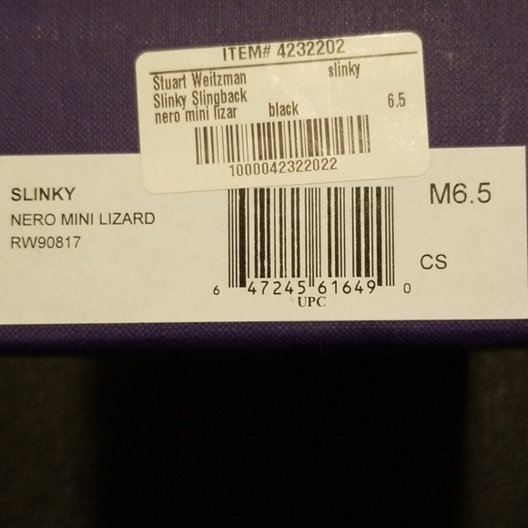 Sz 6.5Ladys open to slinky slingback black heels - Picture 7 of 7